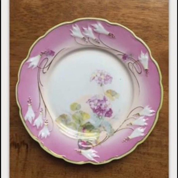 Viola Plate Germany texture flower floral vintage Elegant Decor Rare - Picture 2 of 9